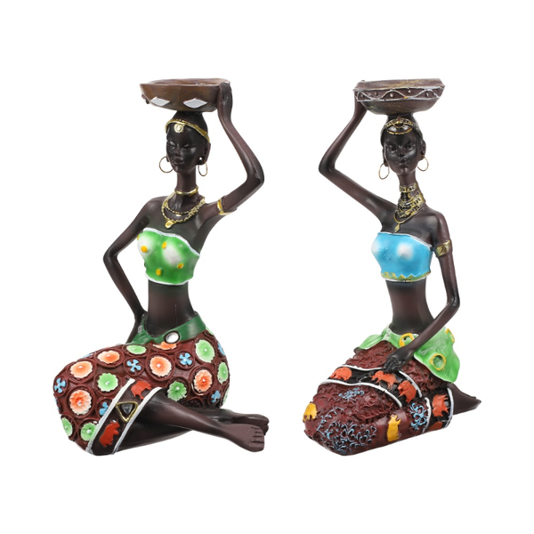 

decorations 2pcs decorative candle holder art candlestick ornament unique stand