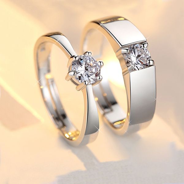 

rings designer jewelry love engagement ring for men's and women's 925 sterling silver diamond suitable for social gathering party, Slivery;golden