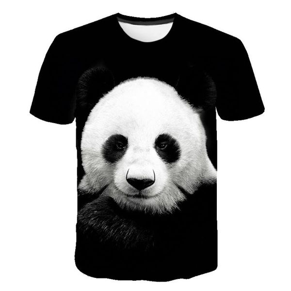 

men's t-shirts 2021 brand panda t-shirt men animal anime clothes black and white tshirts casual hip hop funny t shirts tshirt printed, White;black