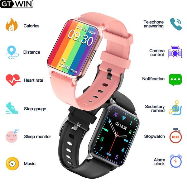 

smart wristbands gtwin watch full touch screen sports fitness men women heart rate waterproof watches