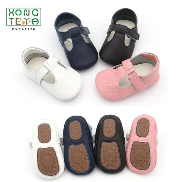 

first walkers baby shoes genuine leather non-slip hard bottom toddler moccasins girls