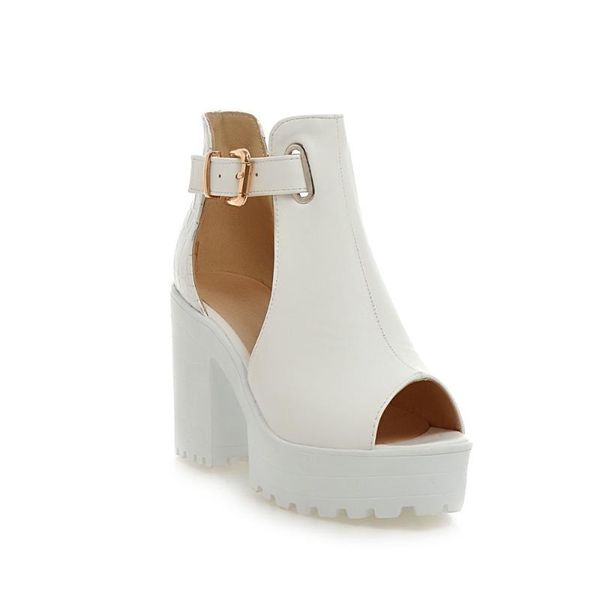 

big size high heeled platform sandals ladies summer women shoes woman, Black