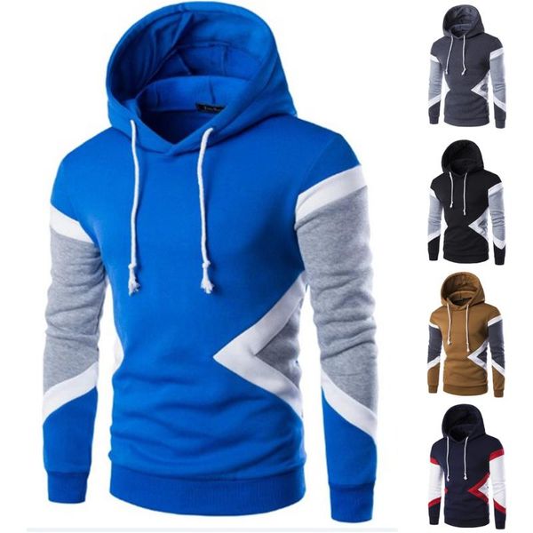 

men's hoodies & sweatshirts mens 2021 autumn pullovers leisure patchwork colors fashion funny novelty hooded coats, Black