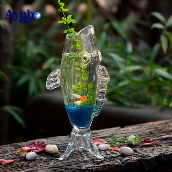 

aquariums creative aquarium fish shaped ecological goldfish tank small and medium sized glass landscaping table bucket