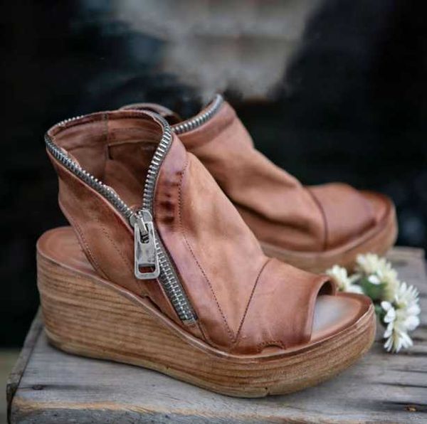 

sandals summer women shoes solid color wedge ladies casual toe peep thick bottom female 2021 chaussure femme, Black