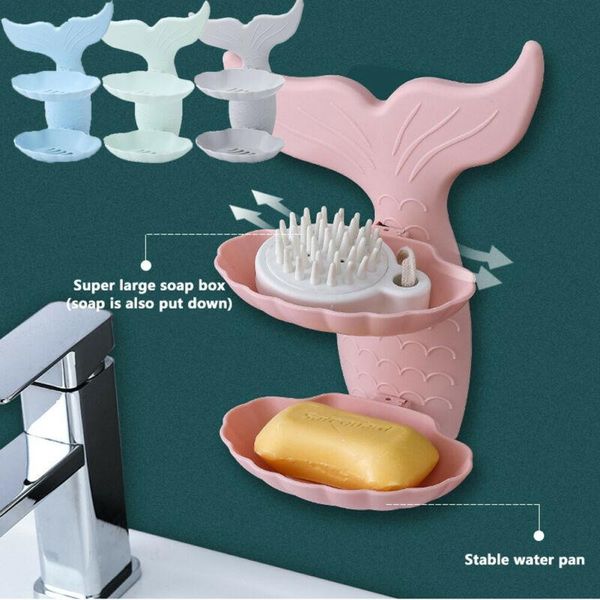 

bathroom storage & organization 2021 goldfish decorative drainage soap holder container durable