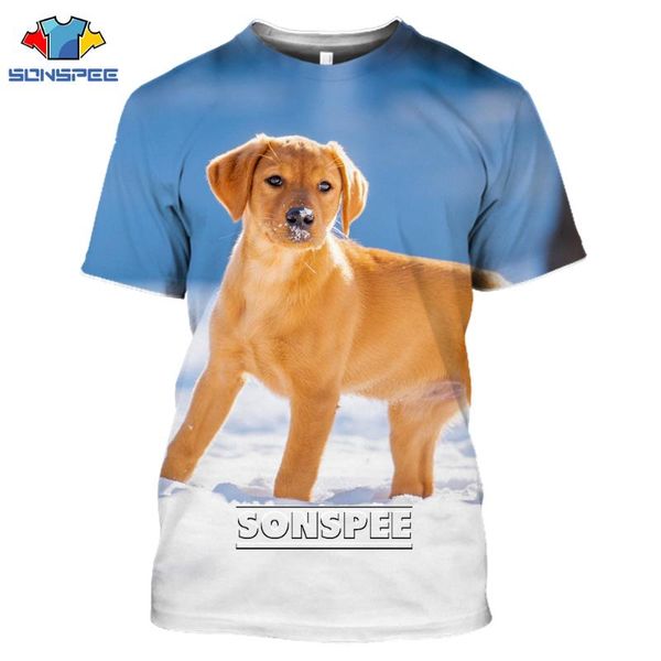 

men's t-shirts sonspee labrador animal men women 3d print t-shirt summer cute oversized soft fashion harajuku short casual sleeve o-nec, White;black