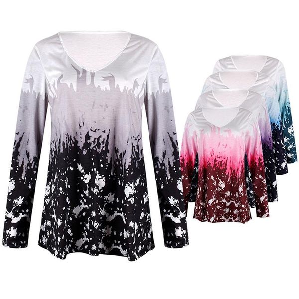 

spring long sleeve peplum blouse loose casual floral print women plus size s-5xl v ncek shirt blusas mujer ey* women's blouses & shirt, White
