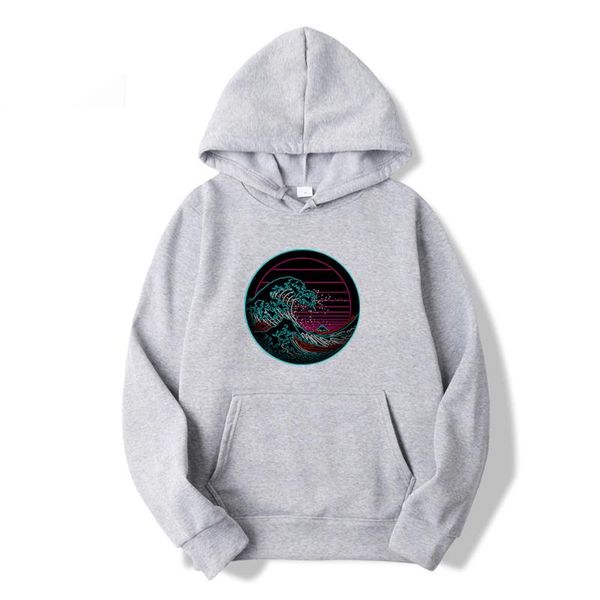 

men's hoodies & sweatshirts 2021 autumn winter male fashion print great retrowave vaporwave sweatshirt oversized printing hoody breatha, Black