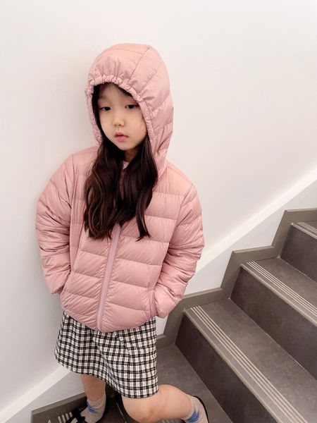 

Winter Striped Down Jacket for Kids with Zipper Closure Warmth, Sky blue