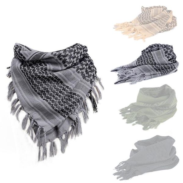 

fashion tactical square scarves hiking hunting climbing military bicycle arab desert army scarf camping cycling anti-dust caps & masks, Black