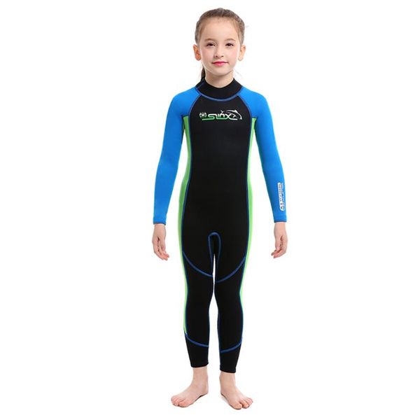 

swim wear 2mm neoprene kids wetsuits swimming diving suits long sleeves universal surfing snorkel children keep warm one pieces wetsuit