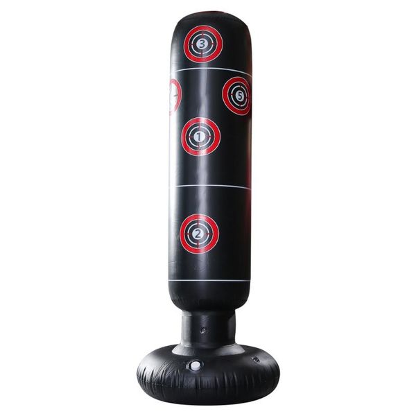 

inflatable boxing bag train punching stand fitness equipment (black 1.6m) sand