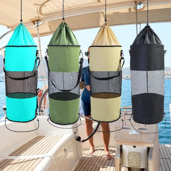

storage bags boat trash bag mesh oxford cloth pocket for outdoor beach ship kayak camping portable