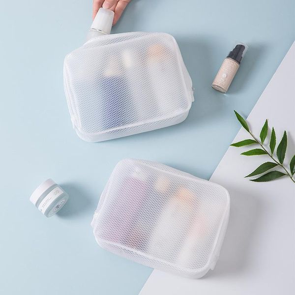 

storage bags bag portable mesh cosmetic travel bathroom mask clear waterproof