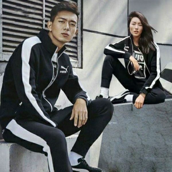 

couple clothes parent-child clothes star li xian same clothes autumn new fashion outfit leisure sports two-piece suit fashion, White