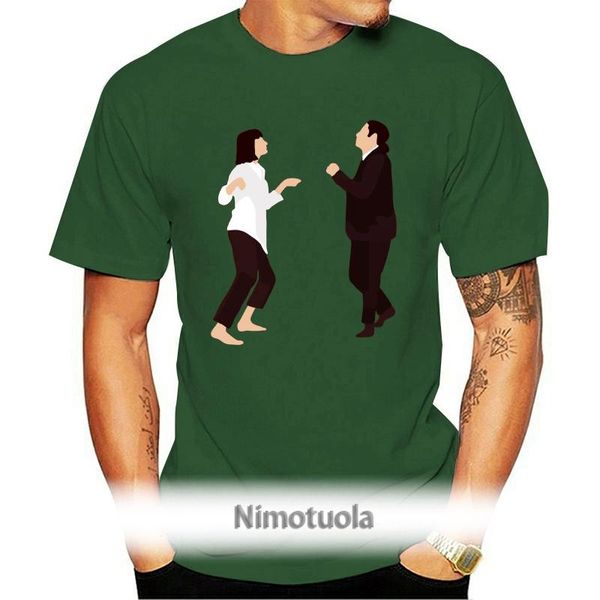 

men's t-shirts 2021 arrival t shirt 100% cotton print mens summer o neck tee &men's pulp fiction dance tshirts, White;black