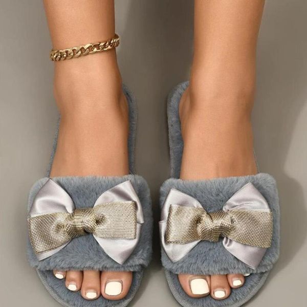 

slippers winter women plush fashion soft sweet cotton shoes bedroom comfortable casual hairy home warm, Black