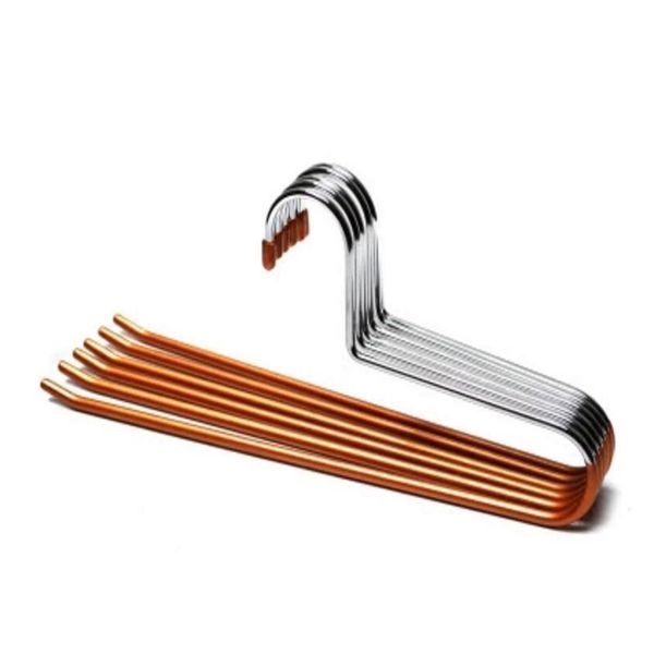 

hangers & racks 10pcs/lot 34.5cm plastic stainless steel - resistant trousers rack trackless clothing store clothes hanger