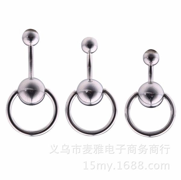 

puncture jewelry titanium steel classic ring navel nail navel ring button d21