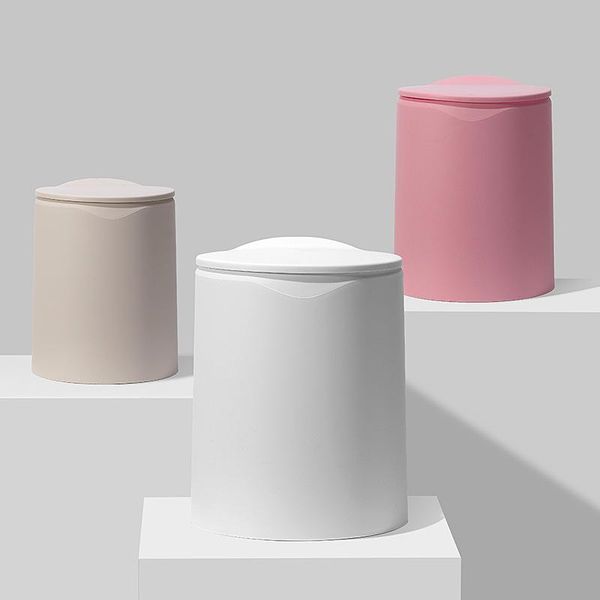 

waste bins candy color push-type desktrash can bedroom office girl debris bucket for home