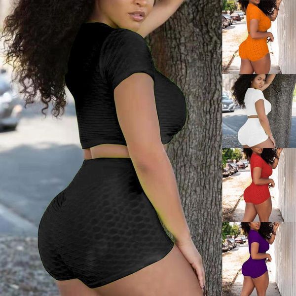 

yoga outfit 2021 set women's highwaist elastic tight hip lifting exercise fitness pants suit 2-piece ropa deportiva mujer