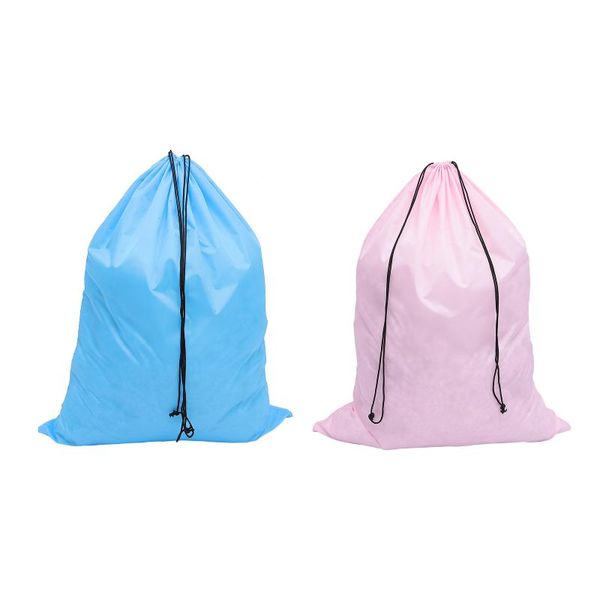 

storage bags 2pcs large capacity drawstring pouches (sky blue,)