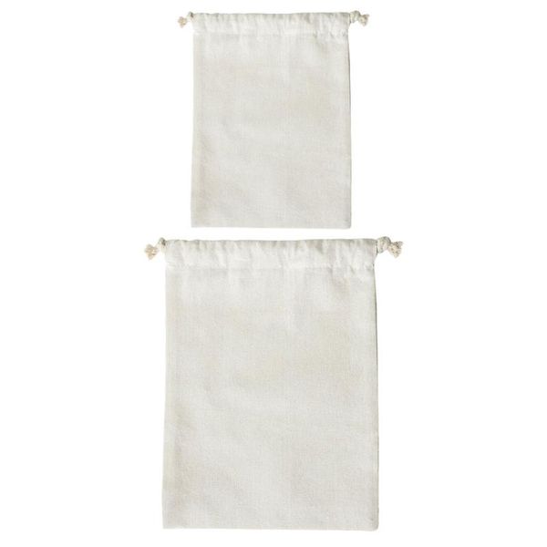 

storage bags 2pcs cotton and linen large flour household rice pouches