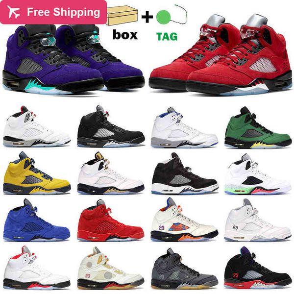 

36-47 basketball shoes men 5s raging red 5 stealth 2.0 fire what the white cement metallic international flight oreo mens sports sneakers