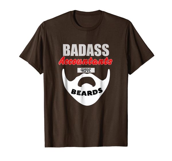 

badass accountant gift t-shirt, tax auditing beards, White;black