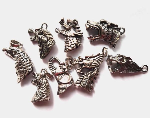 

12 pcs fashion classic unique alloy mixed totem men's jewelry, Silver
