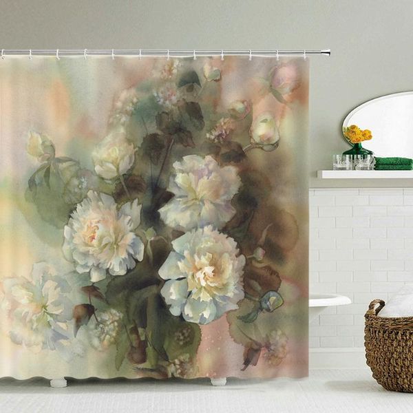 

shower curtains 3d printed flowers curtain for bathroom waterproof polyester butterflies birds with hooks