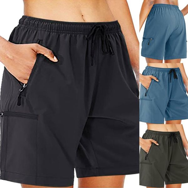 

women's shorts 5" hiking quick dry lightweight stretch with pockets upf 50+ for climbing golf workout wear #, White;black