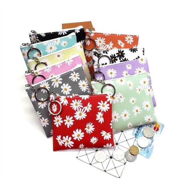 

purse wallet printed bag card key carteira masculina, White