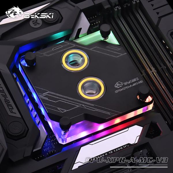 

fans & coolings bykski cpu-xpr-a-mc-v3 for intel lga115x/2011 cpu water blocks rbw lighting system microwaterway cooling block