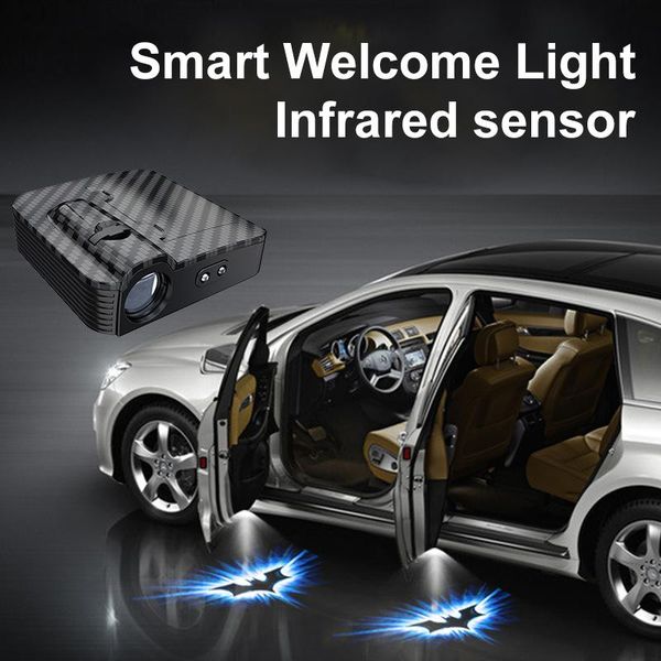 

interior&external lights 2x car styling wireless door welcome light for logo led projector courtesy lamp laser ghost shadow universal