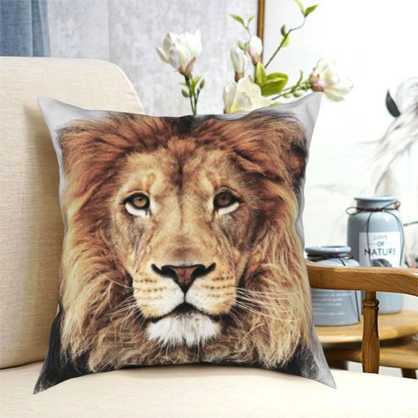 

cushion/decorative pillow lion portrait wild animal african pillowcase soft polyester cushion cover decorations throw case home 40x40cm