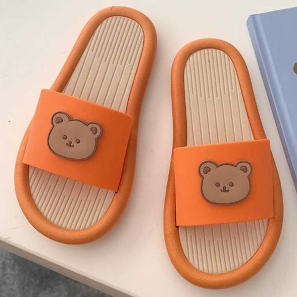 

fashion summer shoes indoor home cute bear women slippers non-slip casual beach flip flops soft bottom ladies sandals qq523 210625, Black