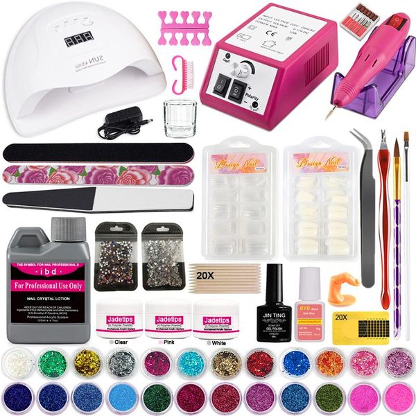 

nail art kits acrylic powder set extension all for manicure gel polish decorations tools kit drilling machine