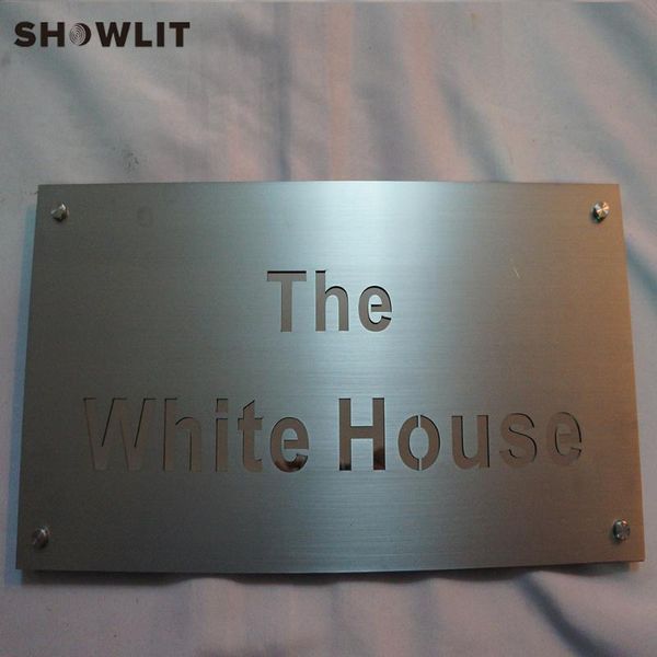 

company name plate stainless steel door custom made available other hardware