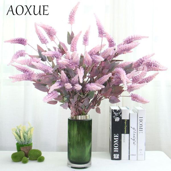 

decorative flowers & wreaths 97cm/pc 6 heads flannel artificial flower 8 color silk zinnia bouquet home wedding decoration high quality