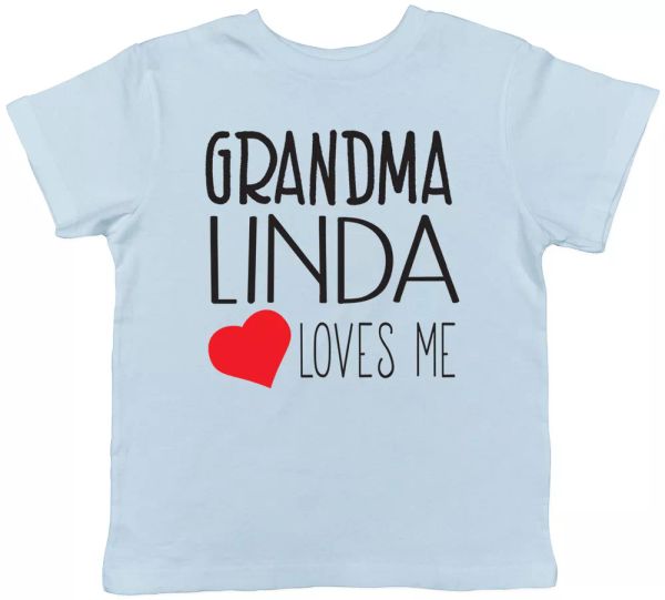 

personalised my grandma any name loves me short sleeve t-shirt, White;black