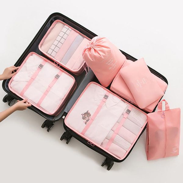 

duffel bags 6pc storage bag suitcase luggage organizer set travel packing cube package waterproof