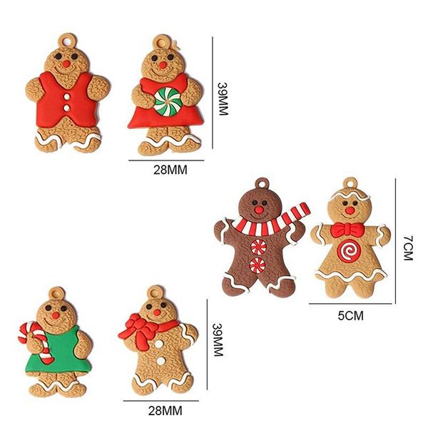 

christmas decorations 12pcs gingerbread man tree hanging pendant xmas decor ornament