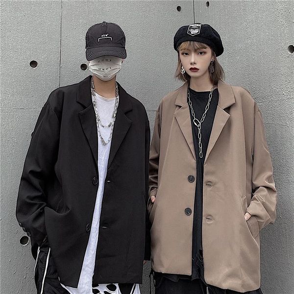 

men's suits & blazers black khaki blazer fashion business society mens formal suit jacket korean autumn loose casual dress men m-xl, White;black