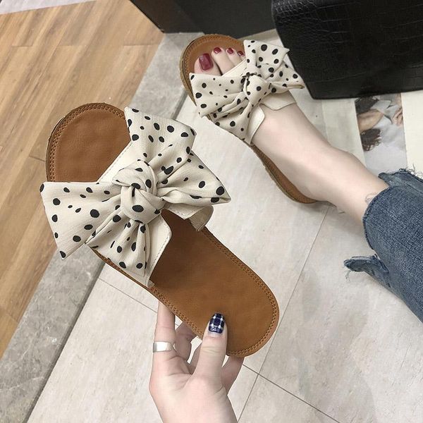 

slippers women summer slipper woman butterfly knot flat shoes ladies casual open toe fashion comfortable female outdoor, Black