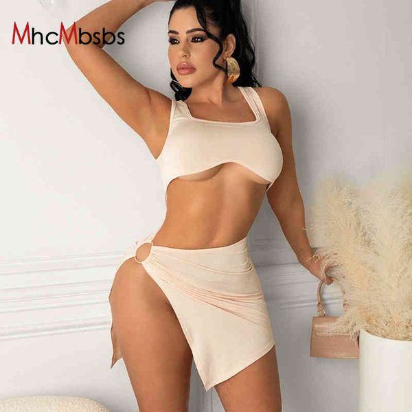 

cut out mini dress for women sleeveless asymmetrical side high split dresses summer party nightclub kawaii vestidos 210517, Black;gray