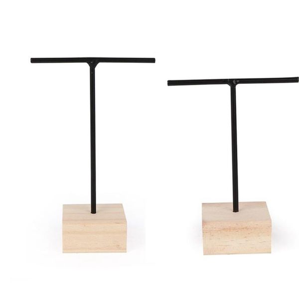 

jewelry pouches, bags 2pcs t bar earring display stand holder tower for retail, show, tablewomen, Pink;blue