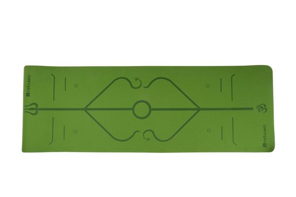 

rebuwo yoga/pilates green mat 8mm yoga mats