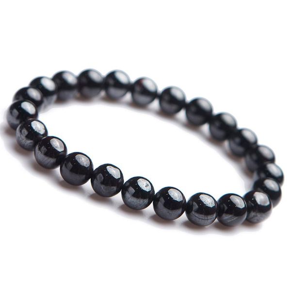 

beaded, strands 9mm genuine natural sugilite gems stone crystal stretch round bead bracelet women female, Black